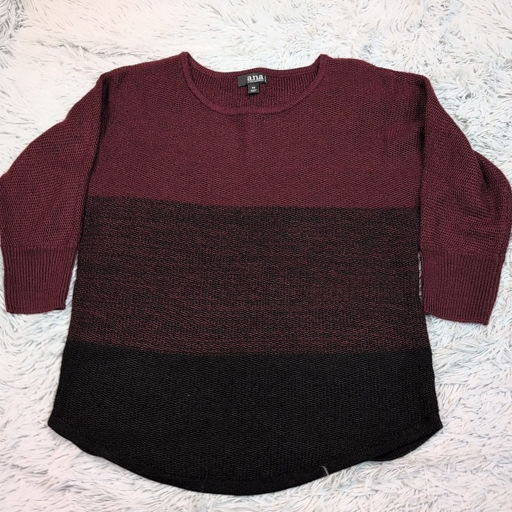 A.N.A Sweater Womens S Petite Multicolor Comfort Casual Preppy